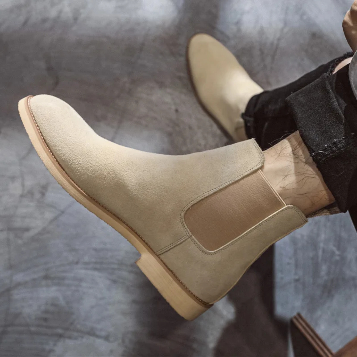 Men's Suede Chelsea Ankle Boots