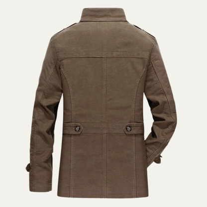 Men's Wool Winter Coat Plaid Lining Double Breasted