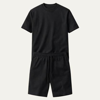 Men's Cotton Casual T-Shirt And Shorts Set - Fashinoza