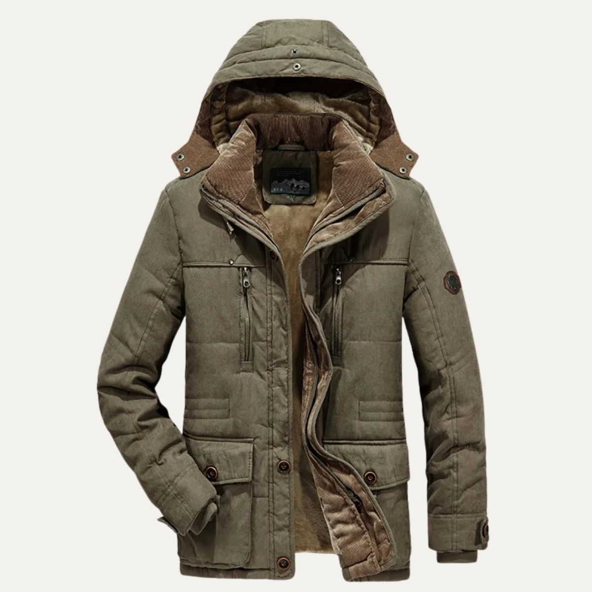 Men's Warm Hooded Parka Jacket