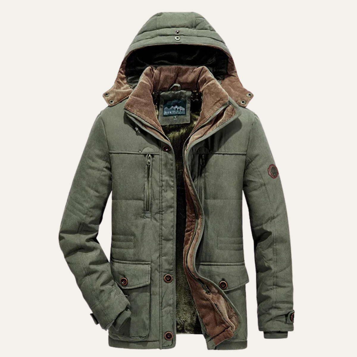 Men's Warm Hooded Parka Jacket
