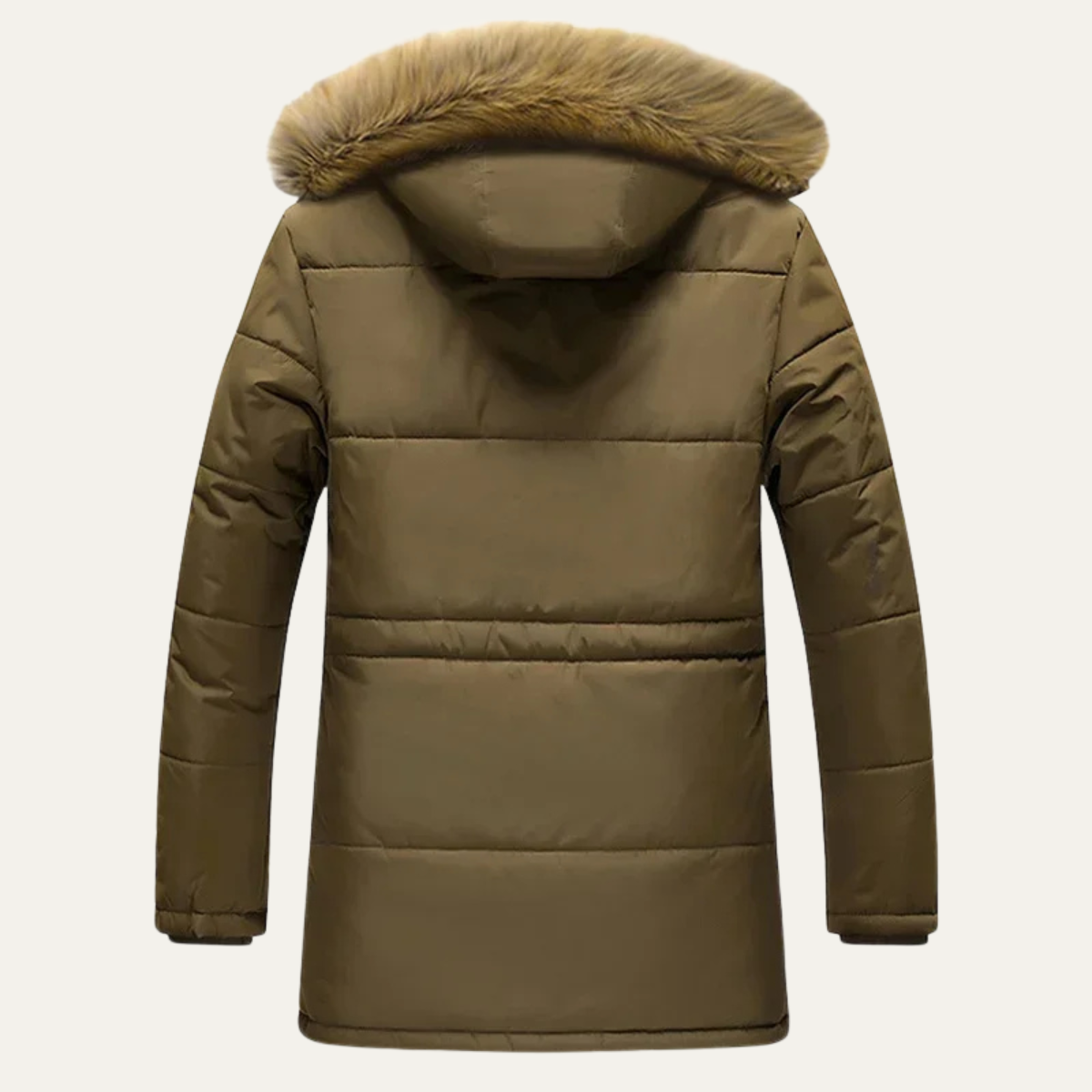 Men's Winter Parka Jacket Fur Hood Warm