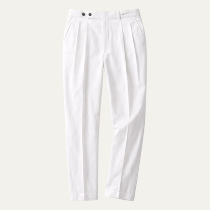 Men's High Waist Linen Dress Pants - Fashinoza