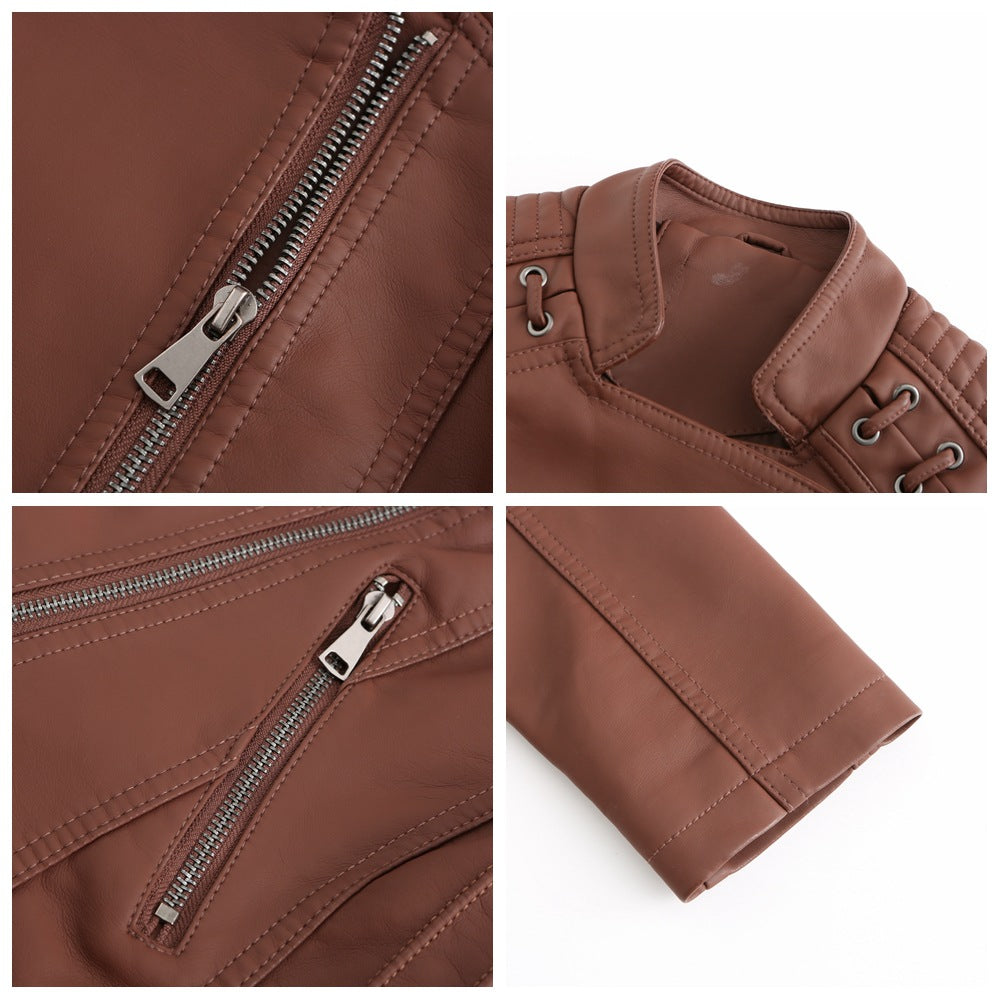 Lea Women's Lambskin Leather Jacket Autumn