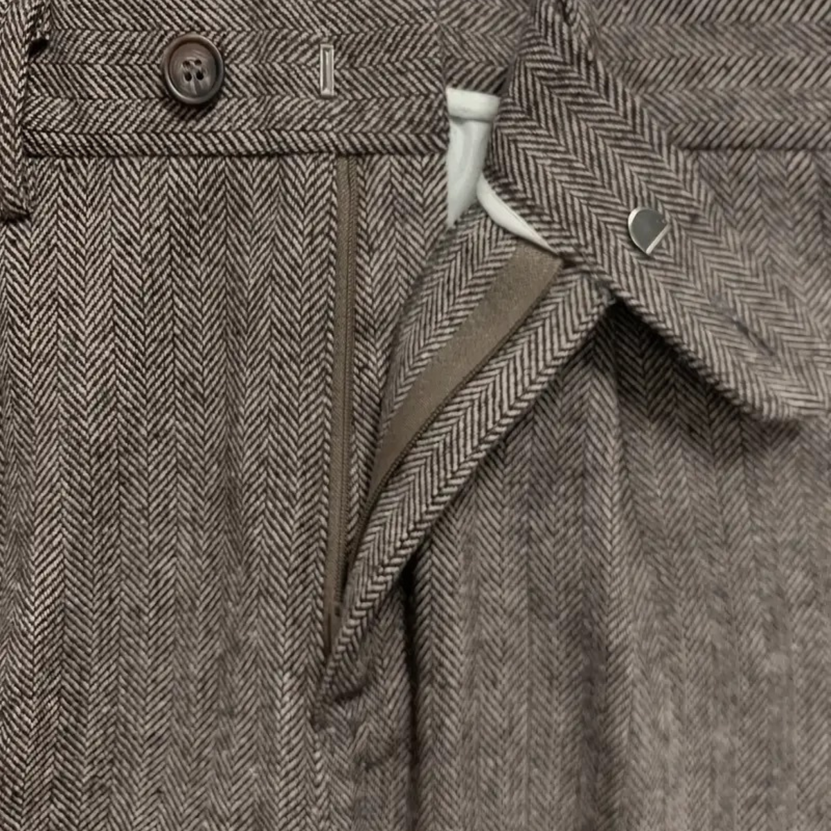 Men's High Waist Pleated Pants Tailored Fit