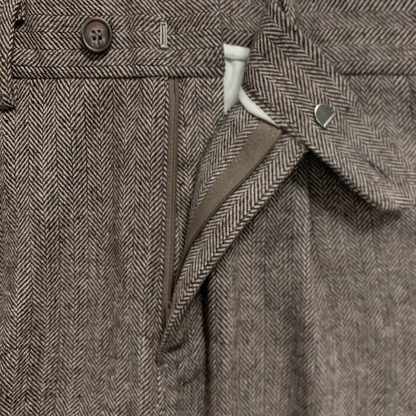 Men's High Waist Pleated Pants Tailored Fit