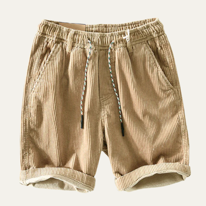 Men's Corduroy Drawstring Shorts Comfortable Casual