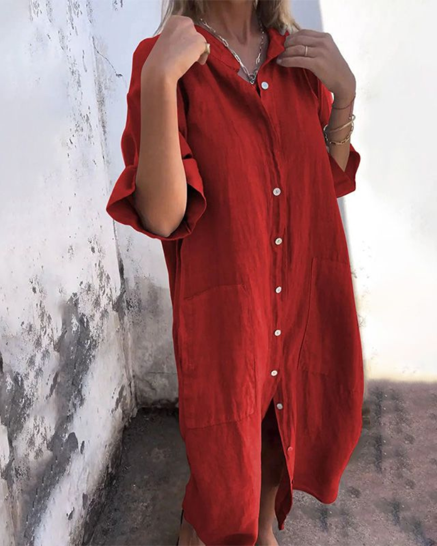 Women's Midi Shirt Dress