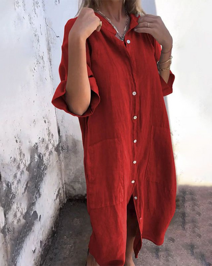Women's Midi Shirt Dress