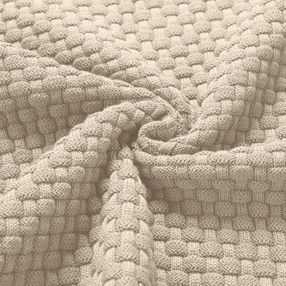 Men's Winter Knitted Sweater Half Zip Warm Beige
