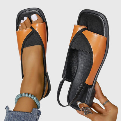 Women's Colorblock Slip-On Flat Sandals