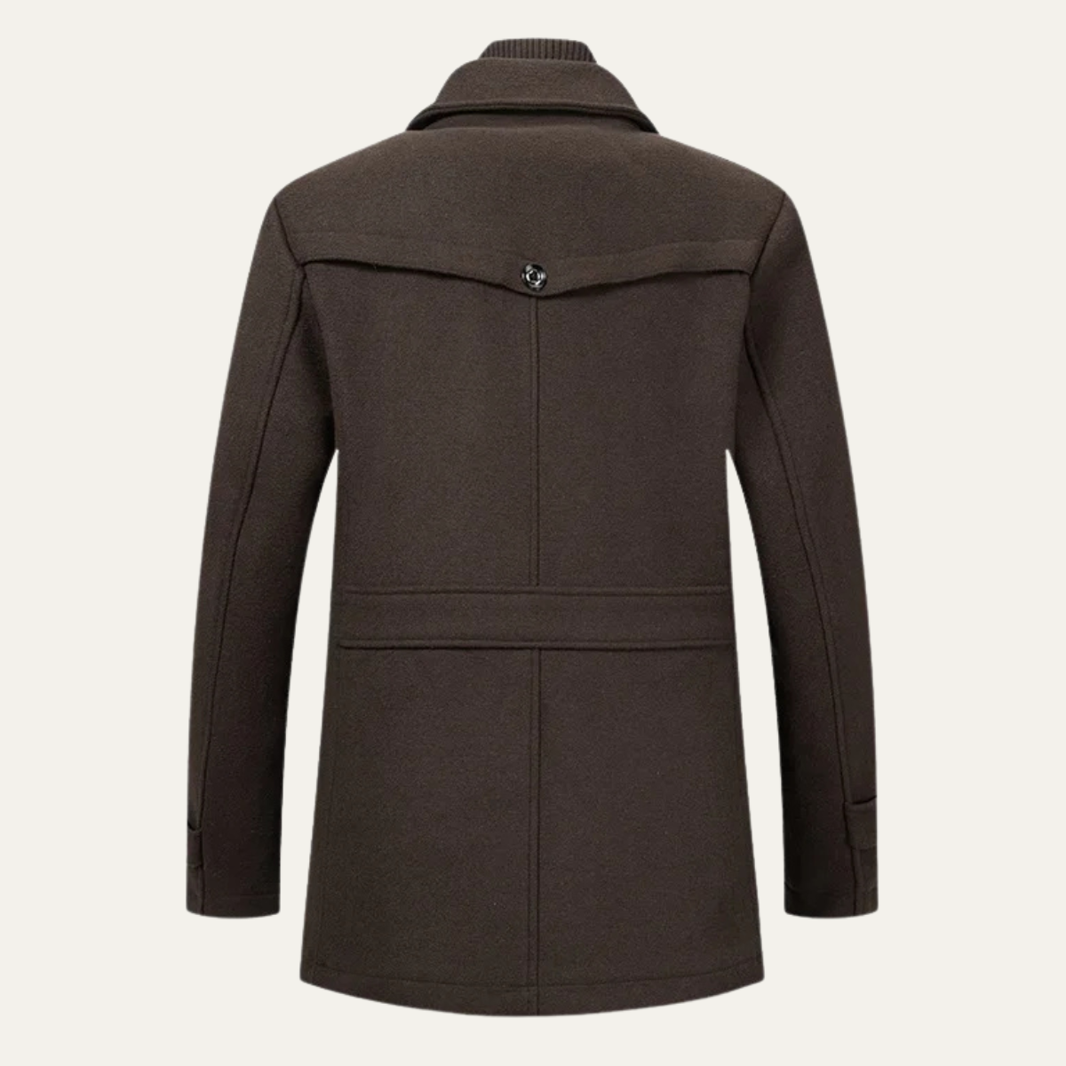 Edgemont Men's Wool Blend Trench Coat Double Collar