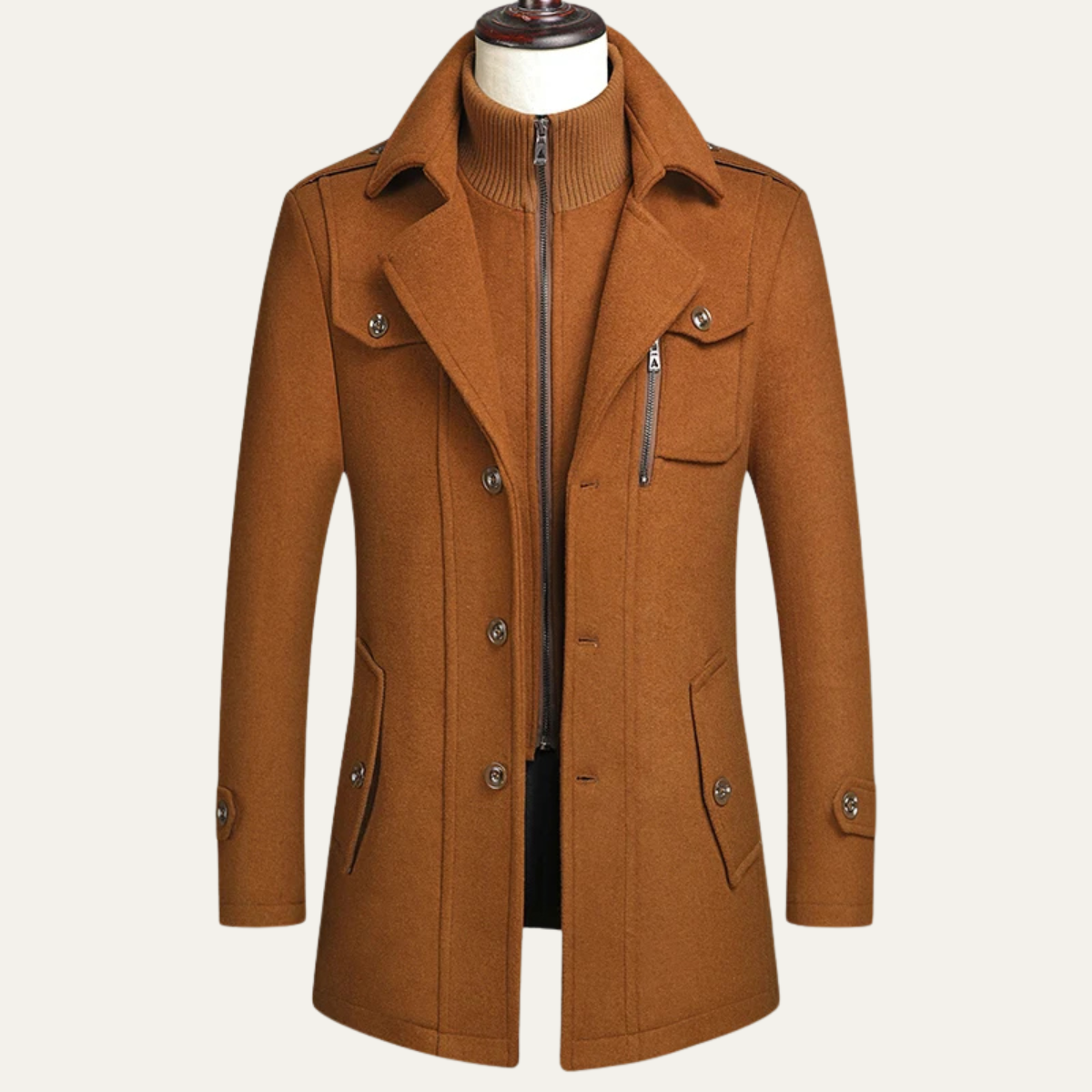 Ellendale Men's Wool Blend Long Winter Overcoat