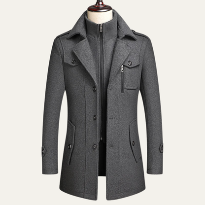 Ellendale Men's Wool Blend Long Winter Overcoat