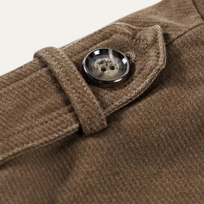 Men's Wool Winter Coat Plaid Lining Double Breasted