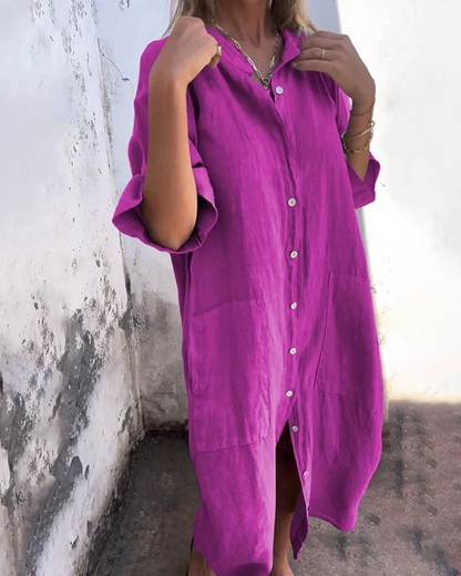 Women's Midi Shirt Dress