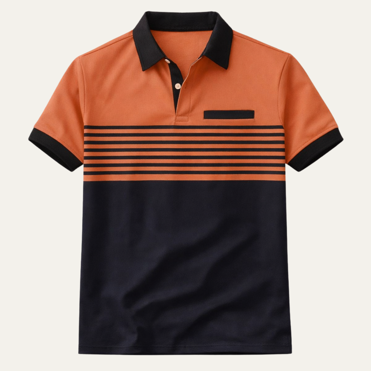Men's Slim Fit Striped Polo Shirt - Fashinoza