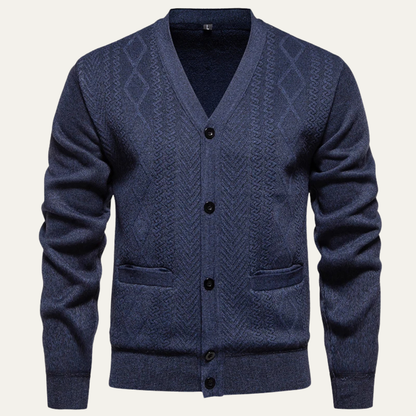 Murano Men's Slim Fit Knitted V-Neck Sweater