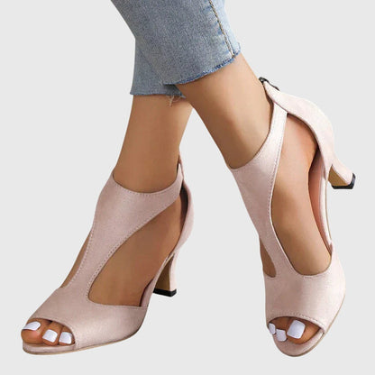 Gabriella | Womens Cut Out Peep Toe Heel Sandals