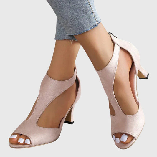 Gabriella | Womens Cut Out Peep Toe Heel Sandals