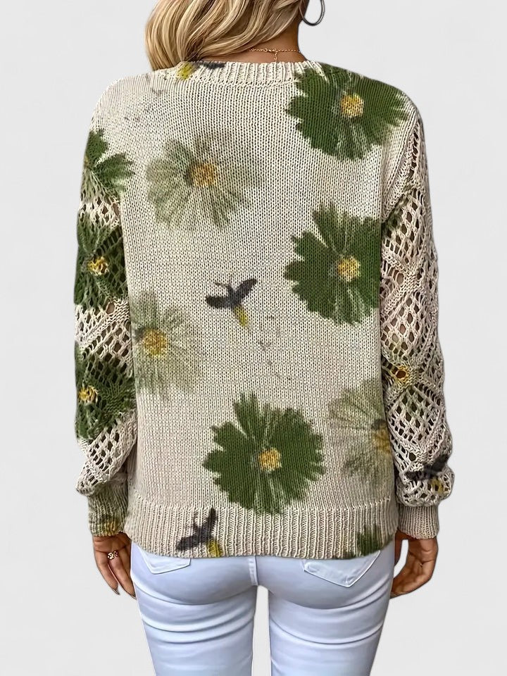Women's Floral Pattern Sweater