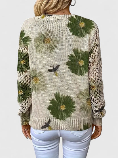 Women's Floral Pattern Sweater