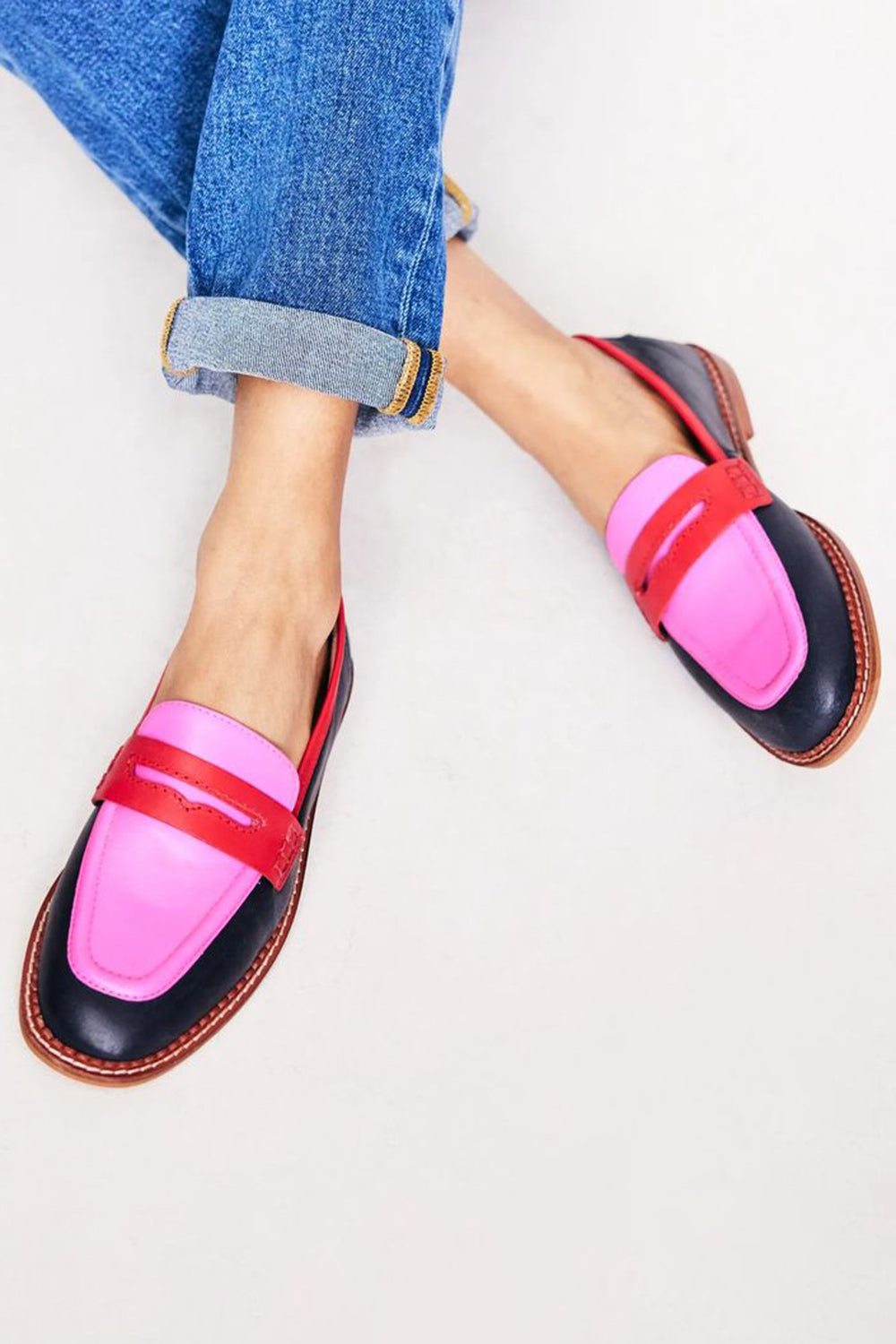 Women's Penny Loafers Slip-On Flats - Fashinoza