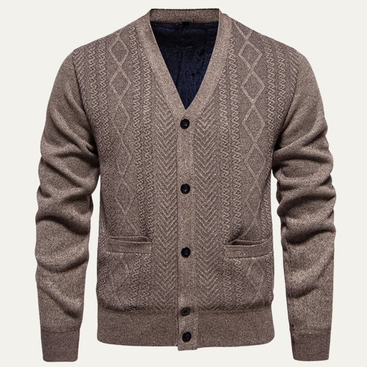 Murano Men's Slim Fit Knitted V-Neck Sweater - Fashinoza