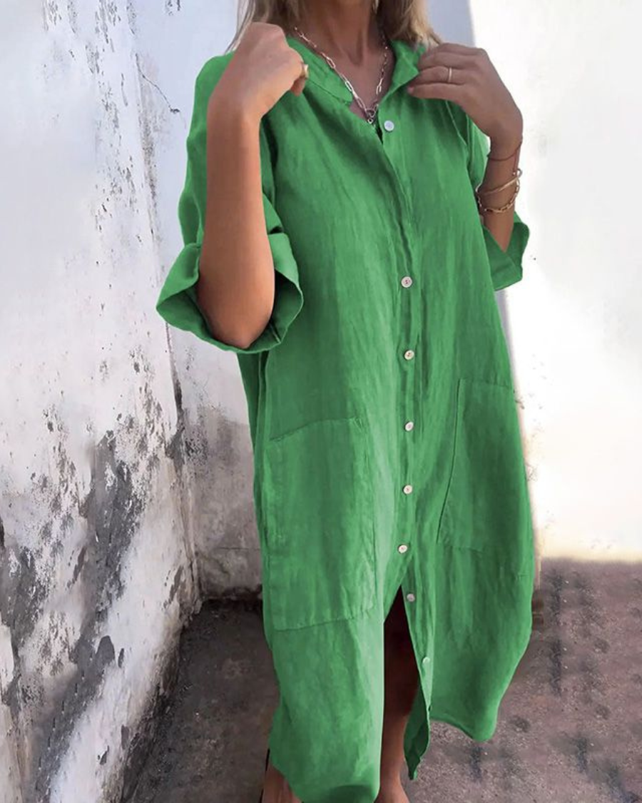 Women's Midi Shirt Dress