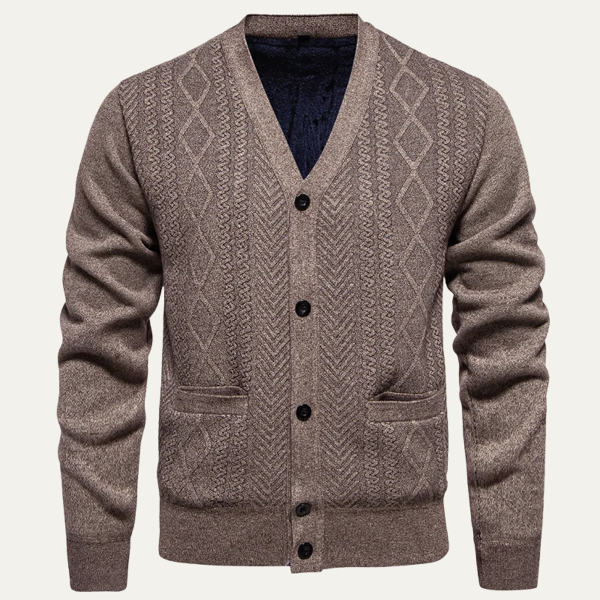 Murano Men's Slim Fit Knitted V-Neck Sweater