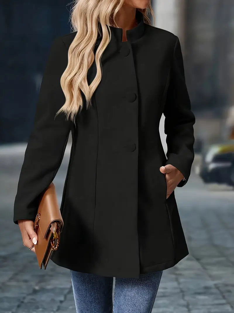 Minimalist Structured Button Coat
