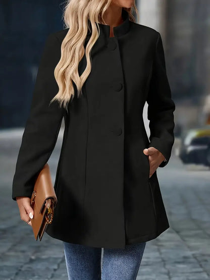 Minimalist Structured Button Coat