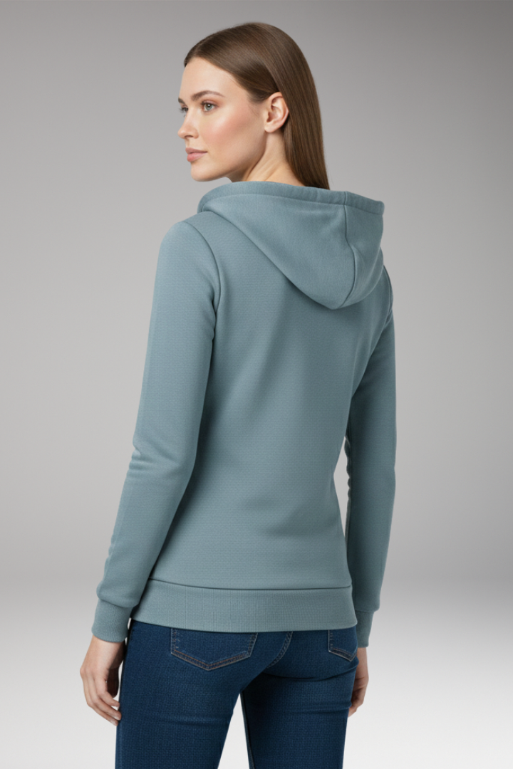 Women's Zipper Hoodie with Front Pockets