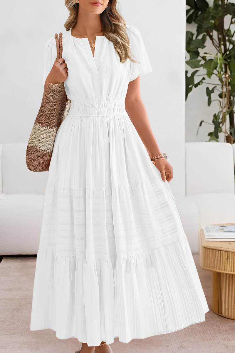 Women's Summer Dress Gathered Waist Detail
