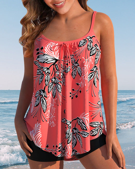 Women's Printed Tankini Swimsuit - Fashinoza