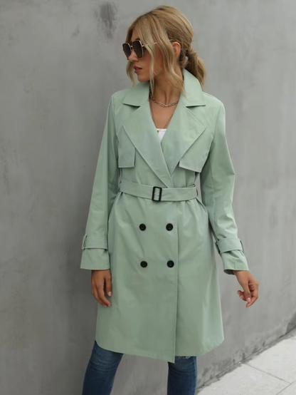 Women's Double-Breasted Trench Coat Classic Fit