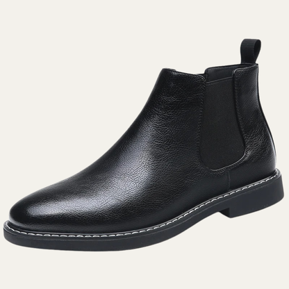 Vernaccia Men's Ankle Leather Shoes Pointed Toe Brown