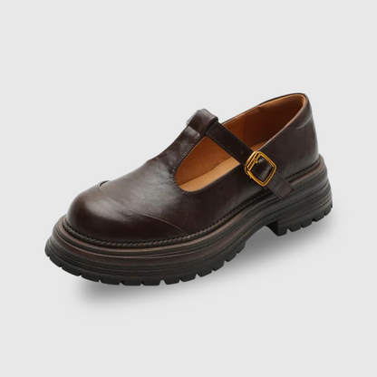 Women's T-Bar Mary Jane Round Toe Shoes Low Heel