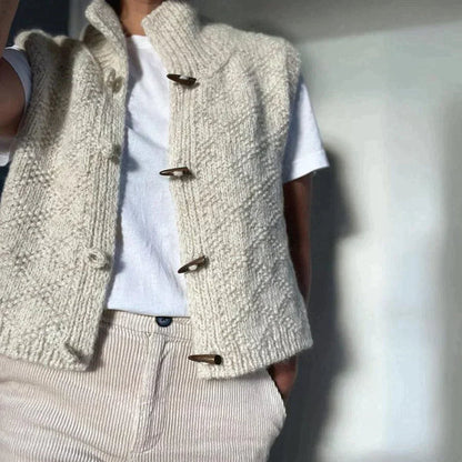 Women's Sleeveless Cardigan Elegant - 
Fashinoza