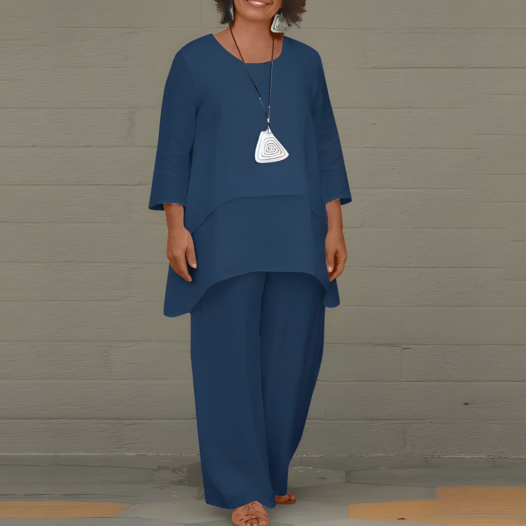 Women's 2-Piece Linen Pants Set