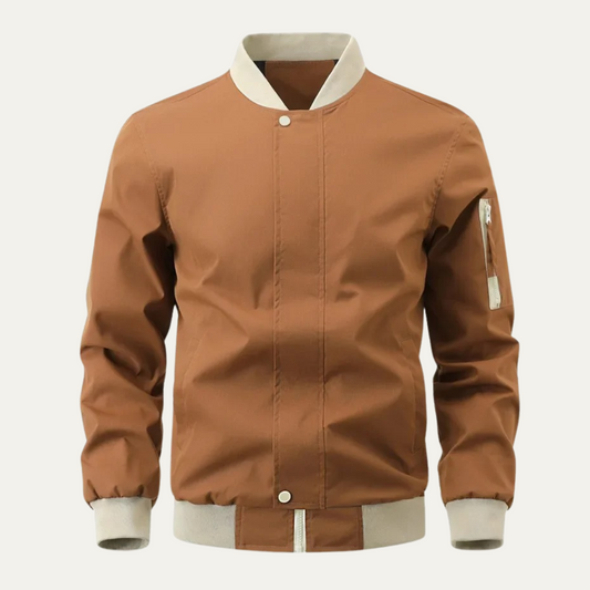 Men's Casual Zip Up Bomber Jacket - Fashinoza