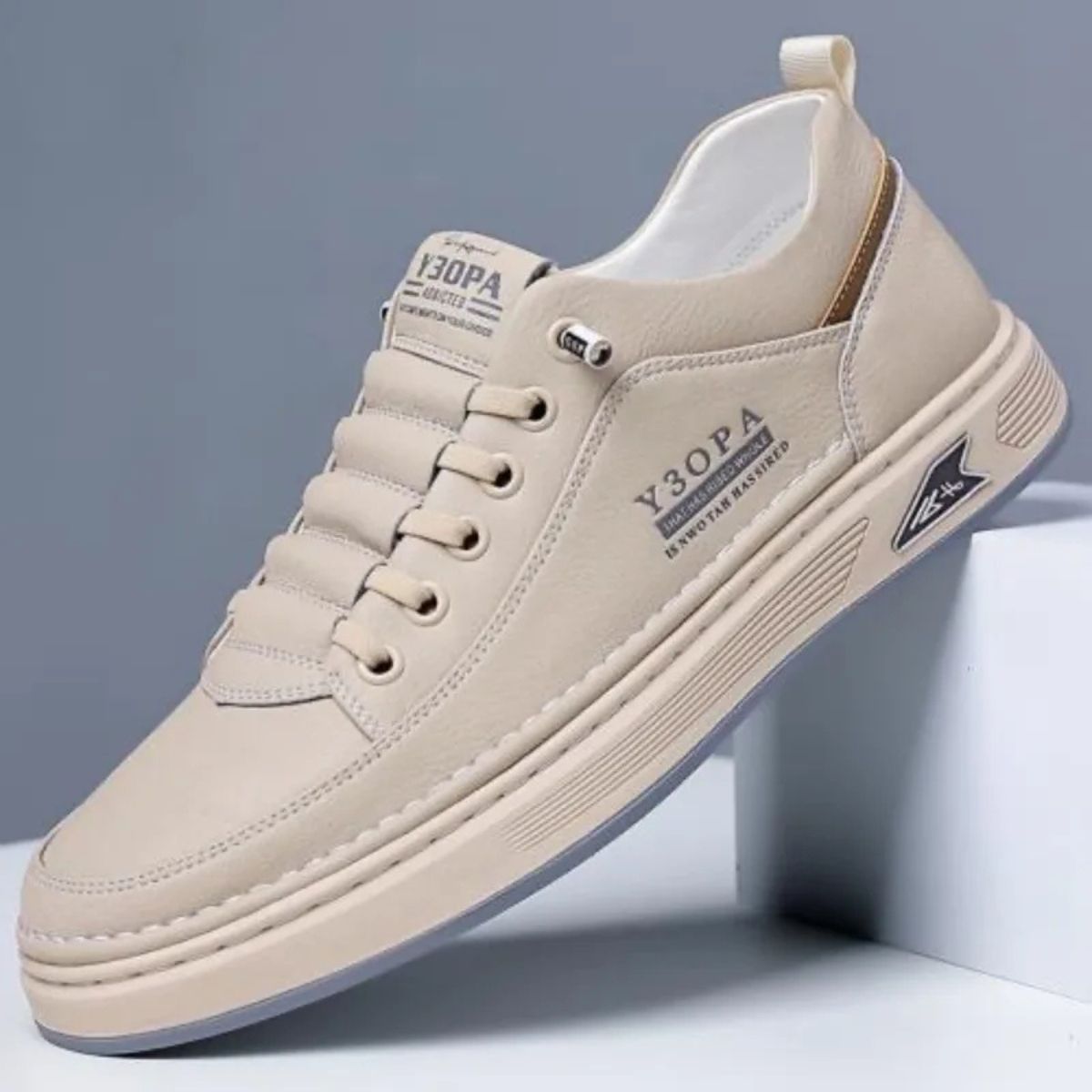 Men's Orthopedic Sneakers Shoes Modern Leather Brown