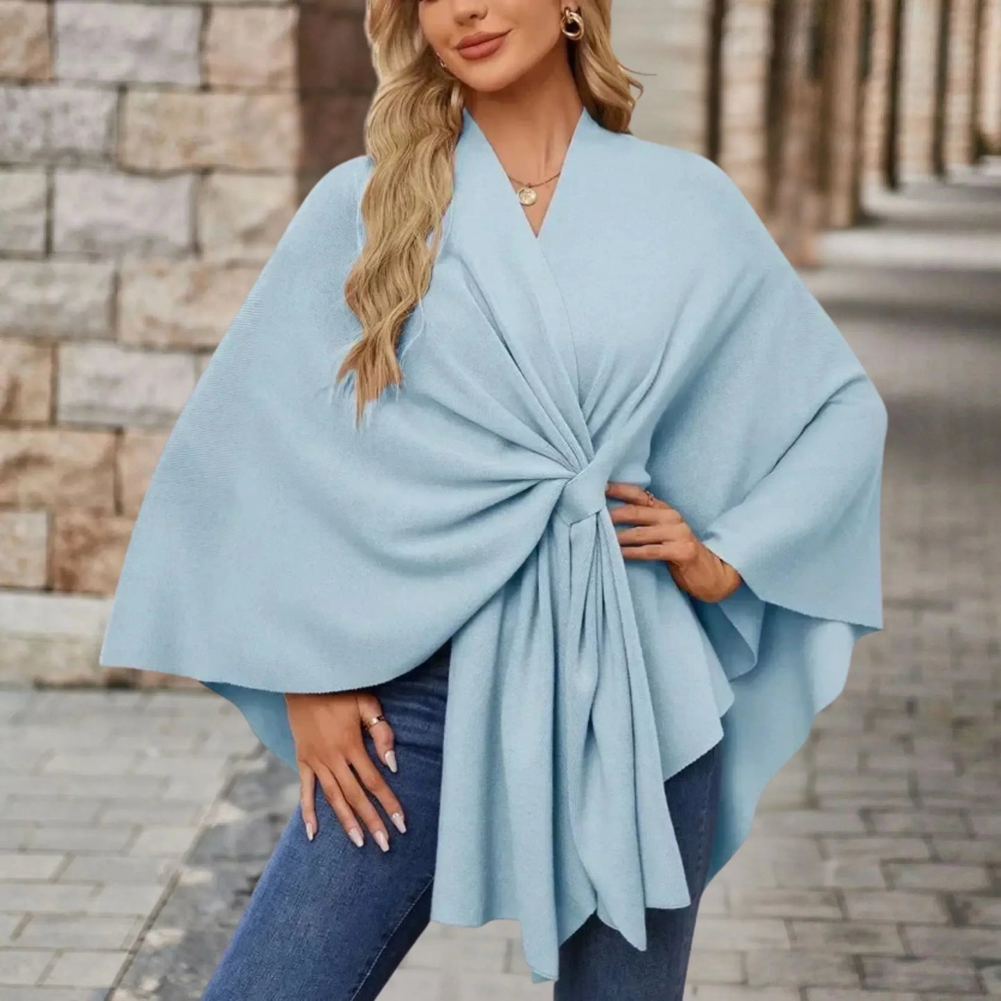 Women's Asymmetrical Poncho