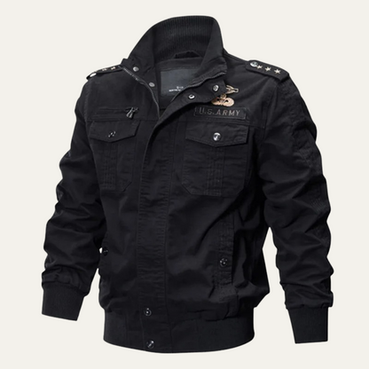 Men's Military Bomber Jacket Windproof Multi-Pocket - Fashinoza