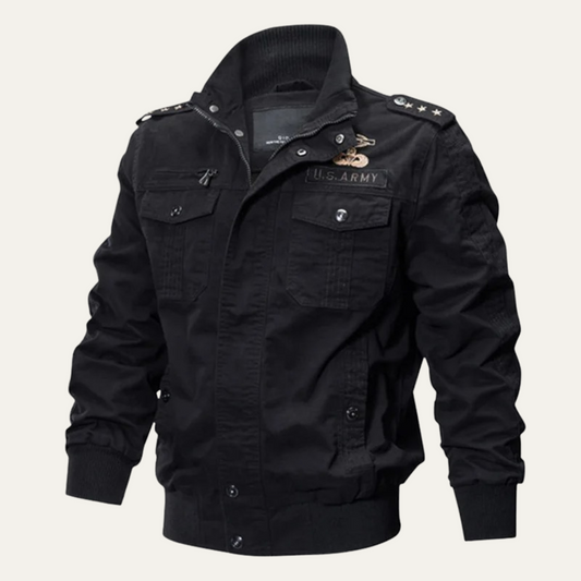 Men's Military Bomber Jacket Windproof Multi-Pocket - Fashinoza