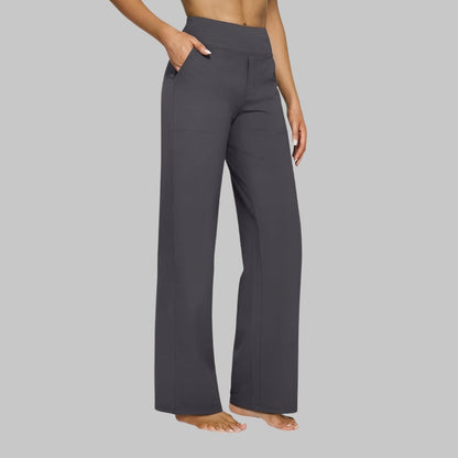 Relaxed High-Waist Straight-Leg Pants