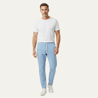 Men's Linen Blend Loose Fit Drawstring Pants Lightweight