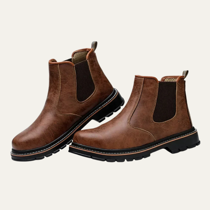 Men's Waterproof Steel Toe Slip On Work Boots