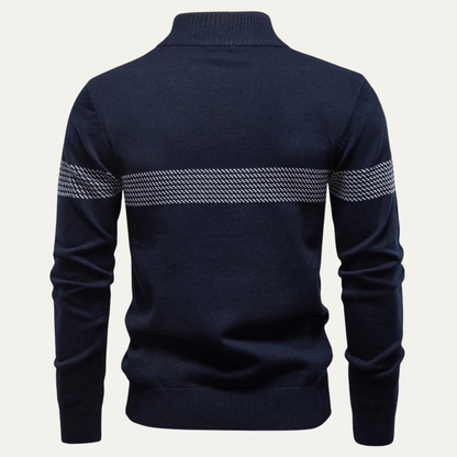Mens Knit Sweater Half Zip Business Casual