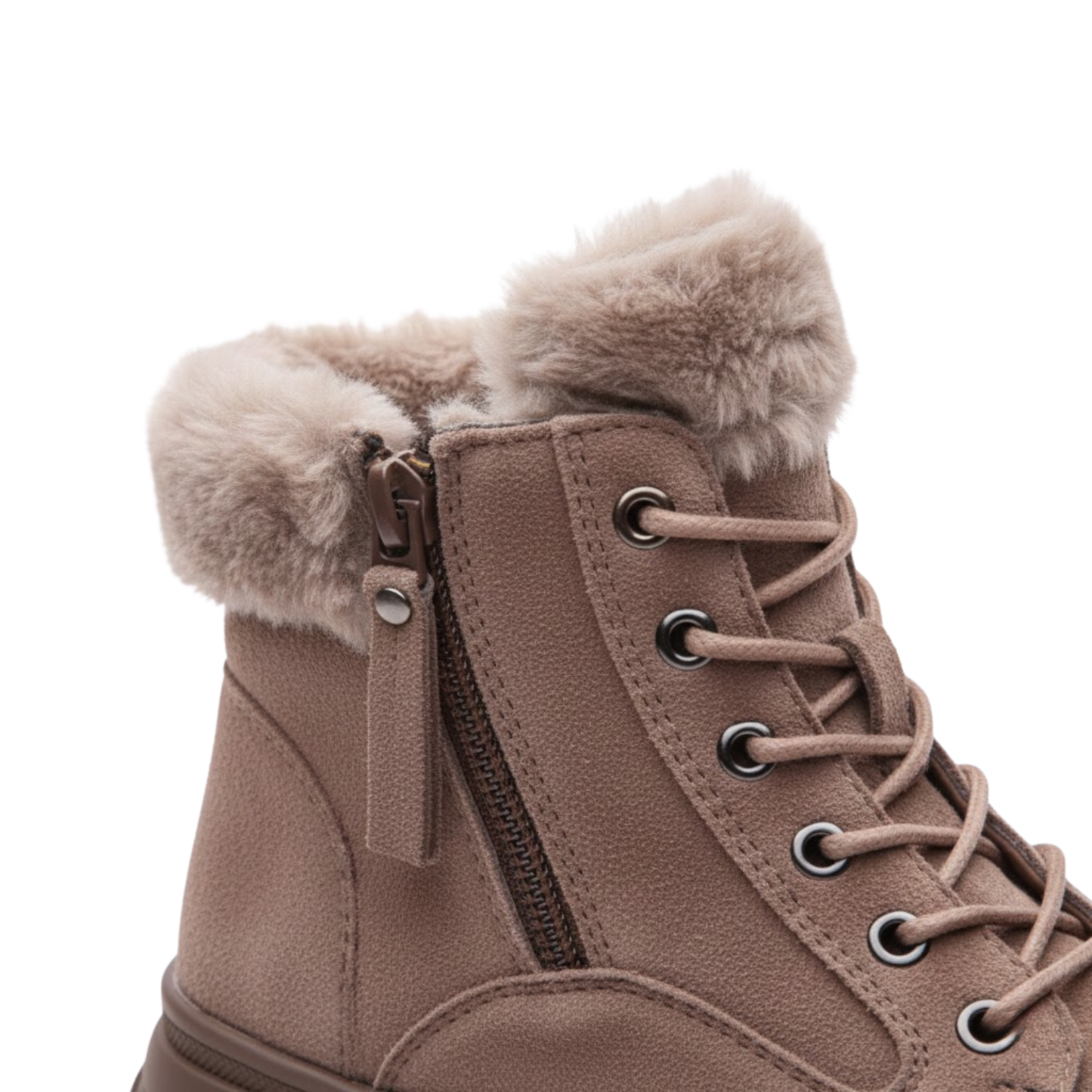 Women's Premium Genuine Leather Winter Ankle Boots Thick Sole Plush Lined Snow Booties